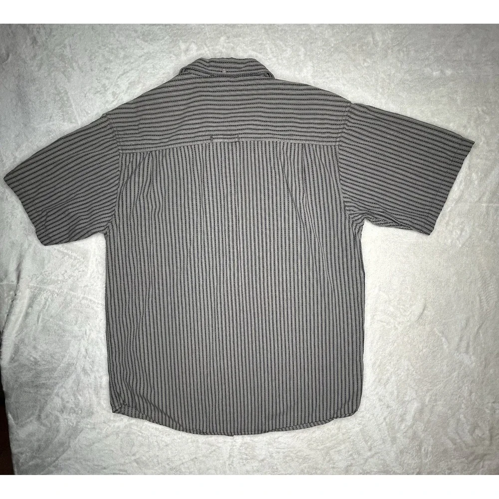The North Face A5 Series Mens Large Gray Button Down‎ Short Sleeve Shirt